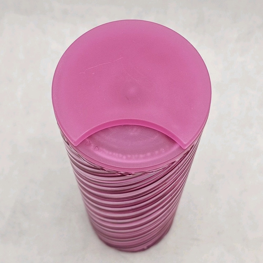 Starbucks 2022‎ Christmas Holiday Sangria Pink Spiral Textured Tumbler 16oz Cup - Picture 2 of 7